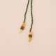 Long tie necklace - Green sand stone - Tourmaline - Rosekafé