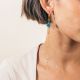 Asymmetrical Xl “Ania” Hoop Earrings Apatite - Rosekafé