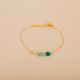 “Zia” bracelet Green Onyx Green Amethyst - Rosekafé
