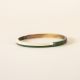 flat two-tone beige and khaki lacquered bangle - L'Indochineur