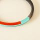 Fine two-tone orange and green lacquered bangle - L'Indochineur