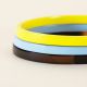 Set of 3 fine jaune and bleu lacquered bangles - L'Indochineur
