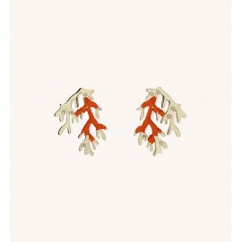 Coral Papaya Earrings - Christelle dit Christensen