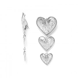 3 hearts clip earrings "Alegria" - Ori Tao