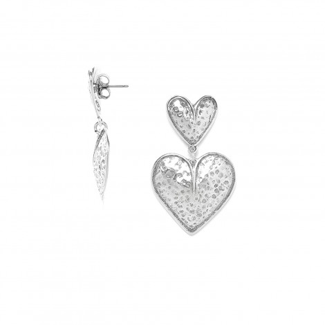 post earrings 2 hearts "Alegria"