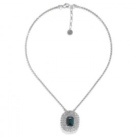 collier ajustable pendentif strass "Azzurra" - Ori Tao