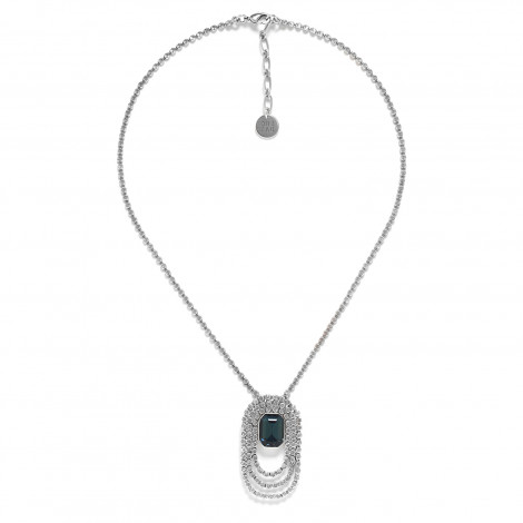 collier ajustable pendentif ovale "Azzurra"