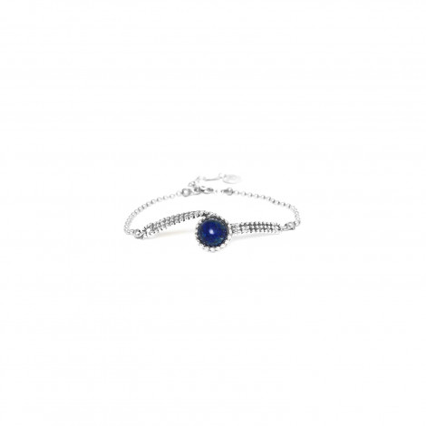 bracelet ajustable chaine lapis lazuli "Ozaka"