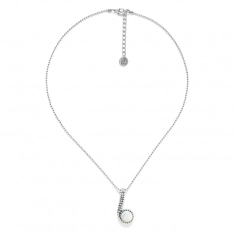 white MOP pendant necklace "Ozaka"