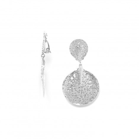 gypsy silver clip earrings "Petales"