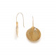 long hook gold earrings "Petales" - Ori Tao