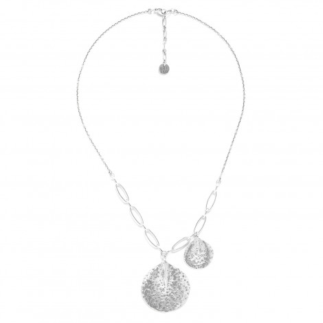 2 petals silver necklace "Petales"