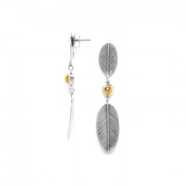 2 feathers earrings "Swan" - Ori Tao