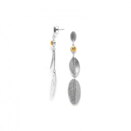 3 feathers earrings "Swan" - Ori Tao