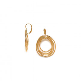 boucles d'oreilles dormeuses anneau dorées "Typhoon" - Ori Tao