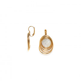 white MOP french hook gold earrings "Typhoon" - Ori Tao