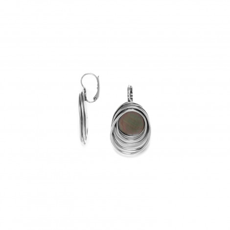 blacklip french hook silver earrings "Typhoon"