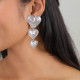 3 hearts clip earrings "Alegria" - Ori Tao