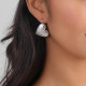 french hook slanting heart earrings "Alegria" - Ori Tao