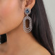 boucles d'oreilles clips top strass 3 rangs "Azzurra" - Ori Tao