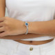 bracelet jonc 1 strass "Azzurra" - Ori Tao
