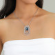 collier ajustable pendentif ovale "Azzurra" - Ori Tao