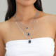3 row necklace "Azzurra" - Ori Tao