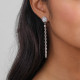 boucles d'oreilles poussoir longue chaine "Couture" - Ori Tao