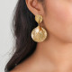 gypsy gold clip earrings "Petales" - Ori Tao
