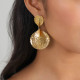 boucles d'oreilles poussoir gitanes dorées "Petales" - Ori Tao