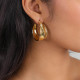 boucles d'oreilles créoles dorées "Petales" - Ori Tao