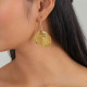 boucles d'oreilles grand crochet dorées "Petales" - Ori Tao