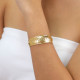 cuff gold bracelet "Petales" - Ori Tao