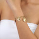 bracelet ajustable 5 pétales dorées "Petales" - Ori Tao