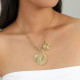 2 petals gold necklace "Petales" - Ori Tao