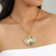 big pendant gold necklace "Petales" - Ori Tao