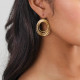 boucles d'oreilles dormeuses anneau dorées "Typhoon" - Ori Tao