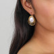 white MOP french hook gold earrings "Typhoon" - Ori Tao