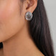 blacklip post silver earrings "Typhoon" - Ori Tao