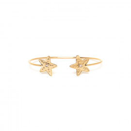 bracelet jonc 2 étoiles dorées à l'or fin "Estrella" - Franck Herval