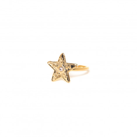 bague ajustable étoile dorée à l'or fin "Estrella"