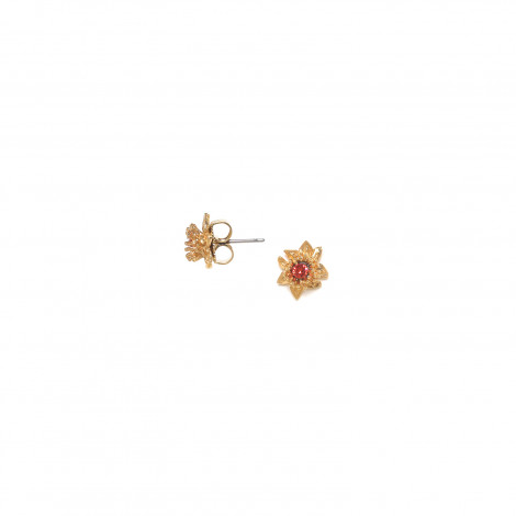 boucles d'oreilles puces dorées à l'or fin 18K "Frida"