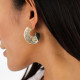 boucles d'oreilles créoles nacre ajourée "Frida" - Franck Herval