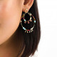 boucles d'oreilles poussoir gitanes mini perles "Frida" - Franck Herval