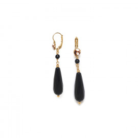 french hook earrings agate drop "Bagheera" - Nature Bijoux