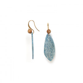 boucles d'oreilles crochet bleue "Linapacan" - Nature Bijoux