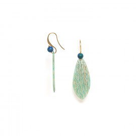 boucles d'oreilles crochet verte "Linapacan" - Nature Bijoux