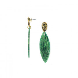boucles d'oreilles poussoir vert d'eau "Linapacan" - Nature Bijoux