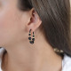 boucles d'oreilles créoles noires "Bagheera" - Nature Bijoux