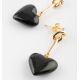 Black Heart pendant earrings - Nach